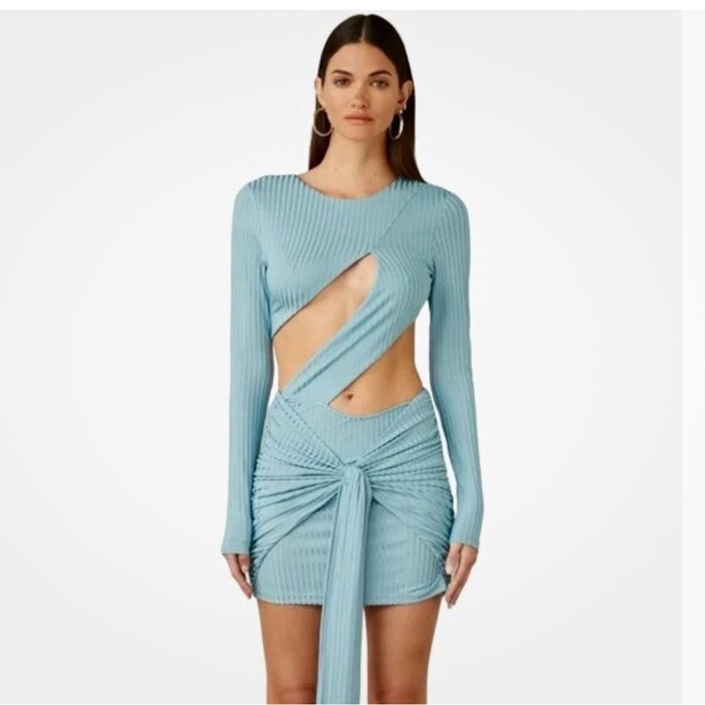 Atoir Charles dress in heritage blue. Size 6 Elegant Blue Cut-Out Dress